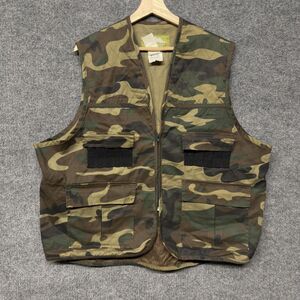 Northwest Territory Camo Hunting Vest Mens XL Green Game Bag Canvas Outdoor